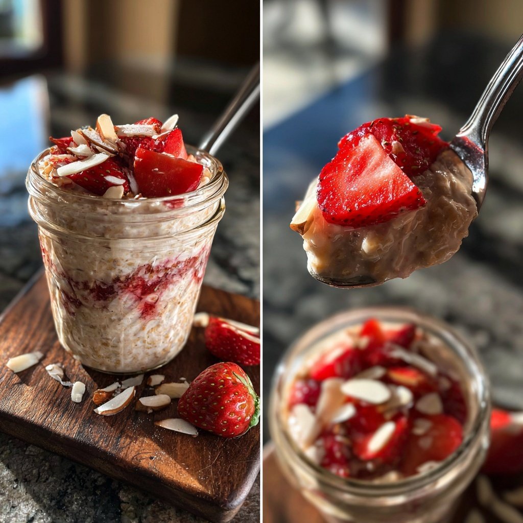 Strawberry Almond Overnight Oats