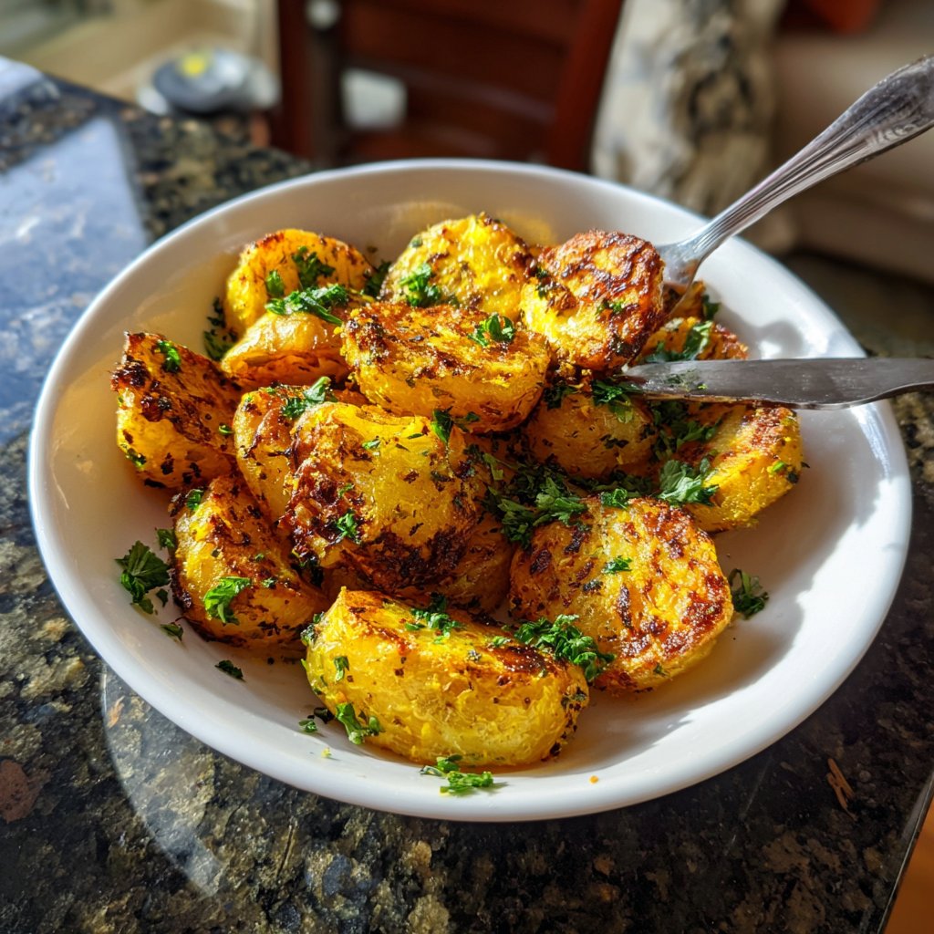 Golden Turmeric Potatoes in Airfryer
