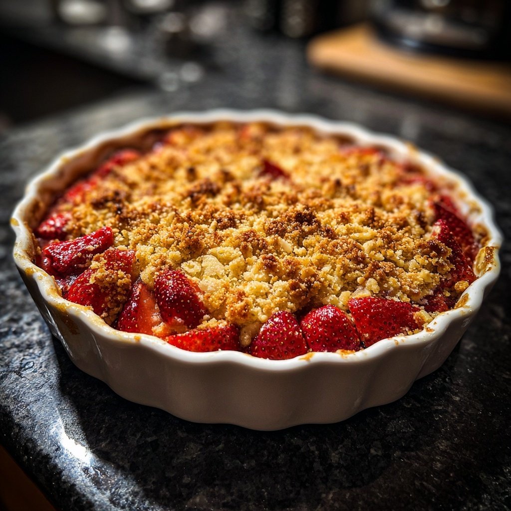 Strawberry Almond Crumble Bake