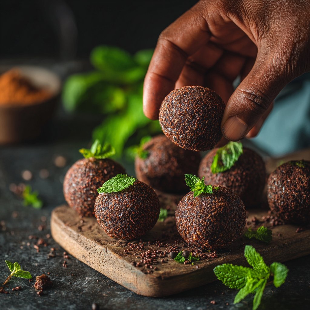 Mint Chocolate Protein Balls
